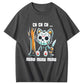Halloween Funny Cat Lovers Ch Ch Ch Pattern T-Shirt