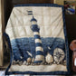 Stormy Waves Lighthouse Blanket - H446 - Premium Blanket