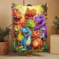 Cute Dinosaurs Blanket - H480 - Premium Blanket