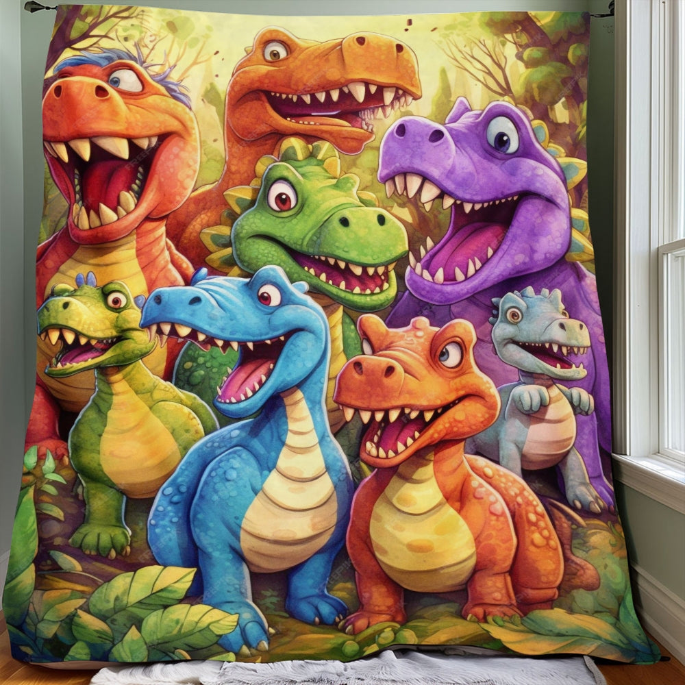 Cute Dinosaurs Blanket - H480 - Premium Blanket