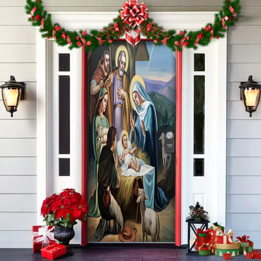 Christmas Front Door Decoration - Nativity - H509