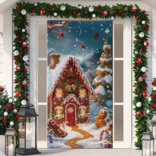 Christmas Front Door Decoration - House - H534