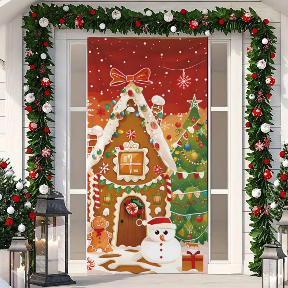 Christmas Front Door Decoration - House - H536