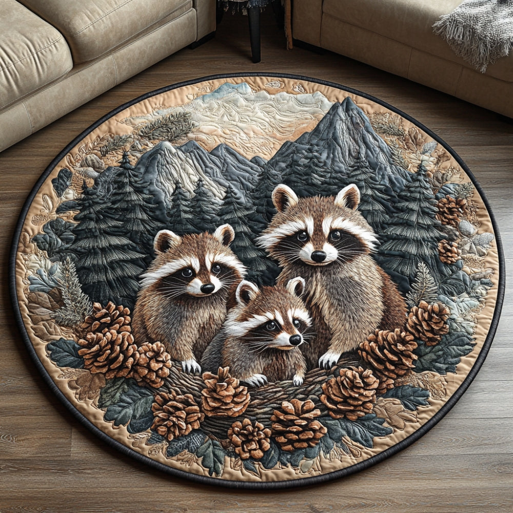 Wildlife Wonderland Raccoon Round Rug - H567