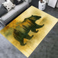 Forest Bear Silhouette Area Rug - 3D Illusion Area Rug - H630