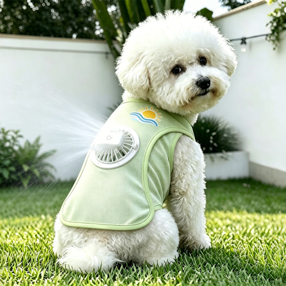 Rechargeable Dog Cooling Vest With Removable Fan