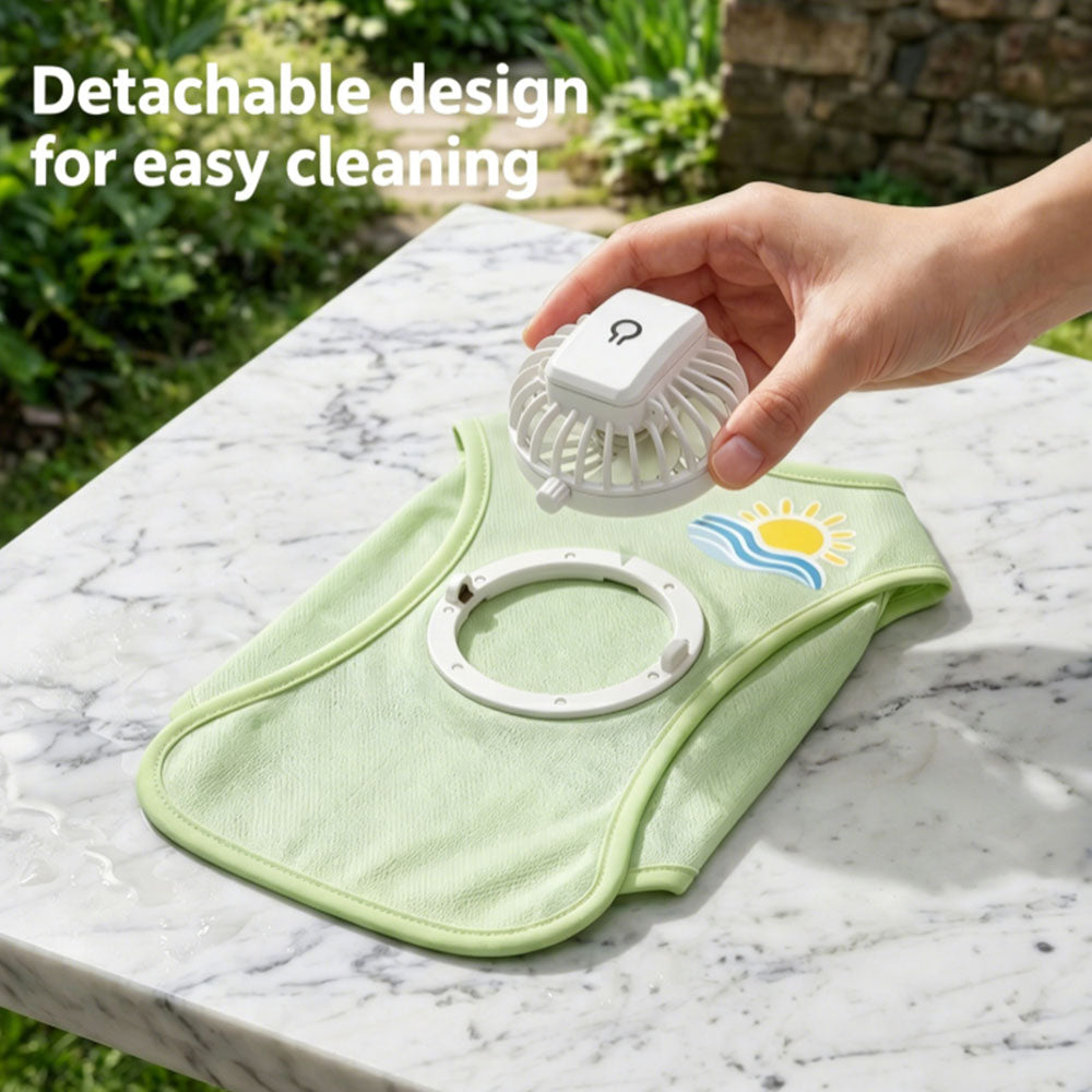 Rechargeable Dog Cooling Vest With Removable Fan