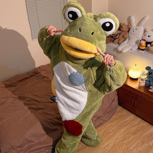 Funny Frog Plush Onesie Pajamas