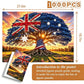 Patriotic Australian Flag Tree Jigsaw Puzzle 1000-Piece