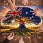 Patriotic Australian Flag Tree Jigsaw Puzzle 1000-Piece
