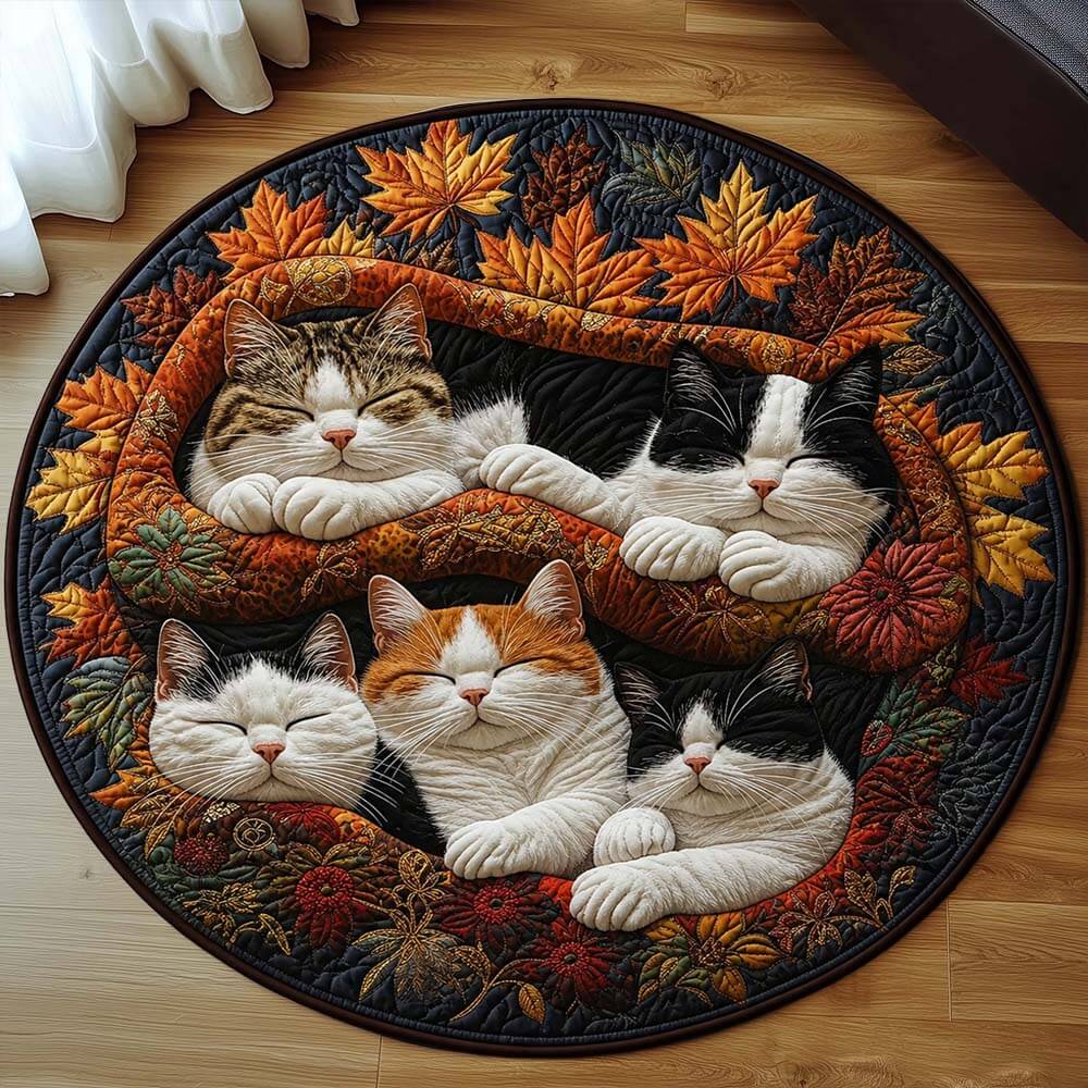 Lazy Cats Round Rug - H743