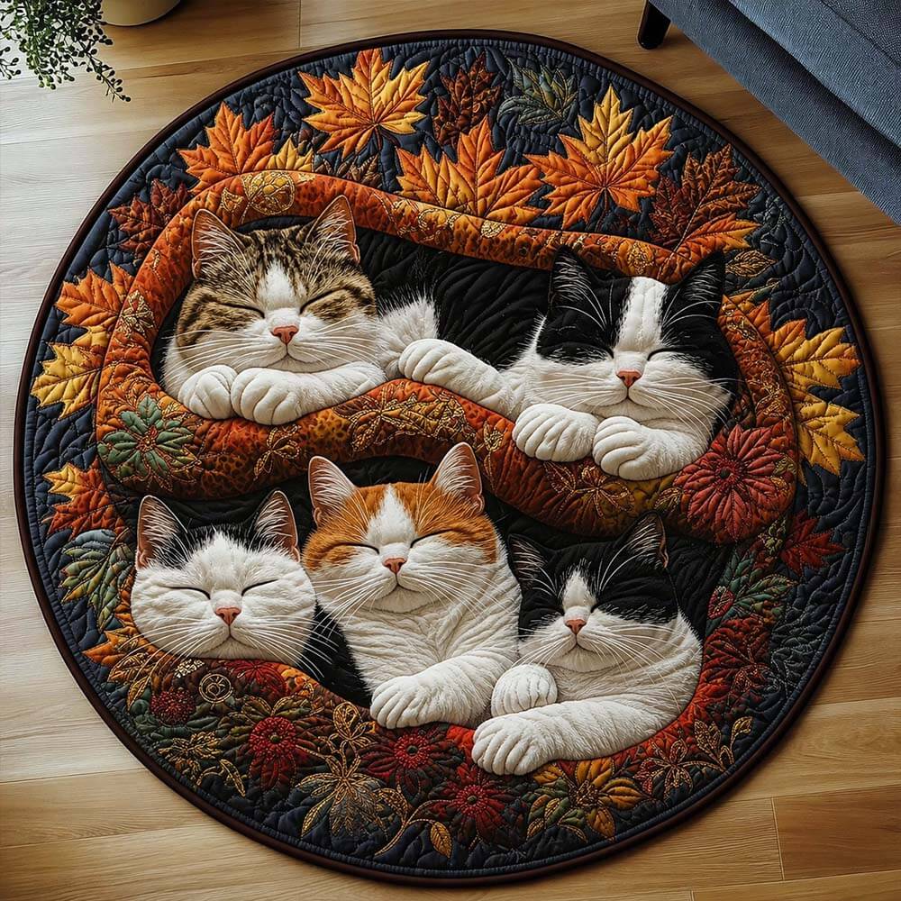 Lazy Cats Round Rug - H743