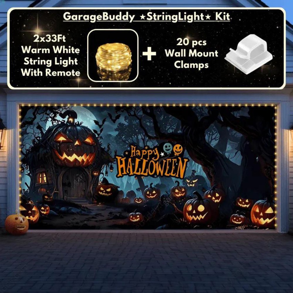 Pumpkin House Halloween Garage Door Covers HC002