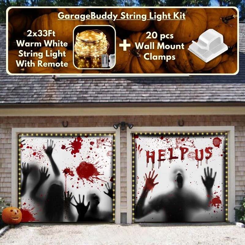 Help Us! Halloween Garage Door Covers HC007