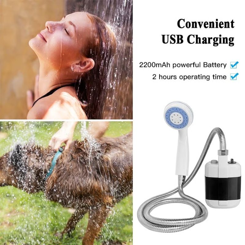 🚿 Stay Fresh Outdoors – ✨Portable Camping Shower with Adjustable Flow – For Easy & Convenient Outdoor Cleaning