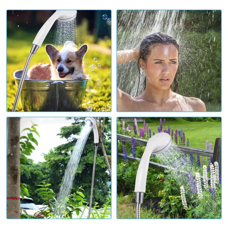 🚿 Stay Fresh Outdoors – ✨Portable Camping Shower with Adjustable Flow – For Easy & Convenient Outdoor Cleaning