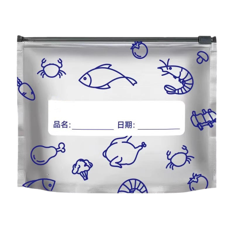 (30pcs )Reusable Aluminum Foil Sealable Storage Bags, 2025 New Resealable Vacuum Zipper Pouches for Food, Stand Up Foil Sealable Bags with Label and Zip Lock for Vegetable Fruit Meat