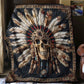 Aboriginal skull blanket - J076 - Premium Blanket