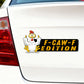 F-CAW-F Funny Chicken Car Badge Laser Cutting Car Emblem
