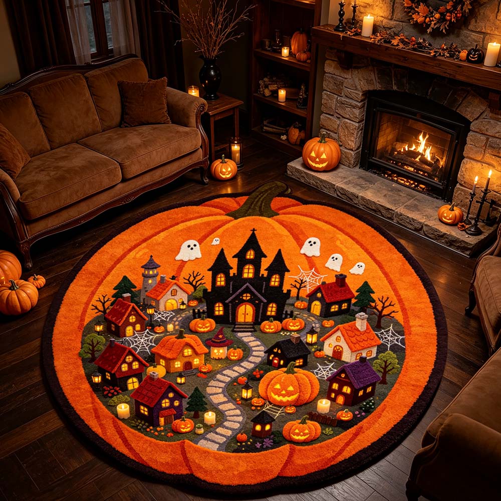 Pumpkin Castle Rug -J100