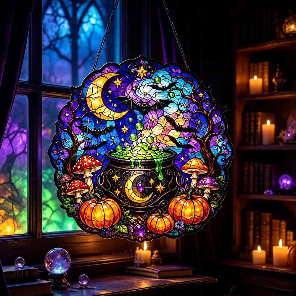 Witch Cauldron Halloween - Acrylic Suncatcher