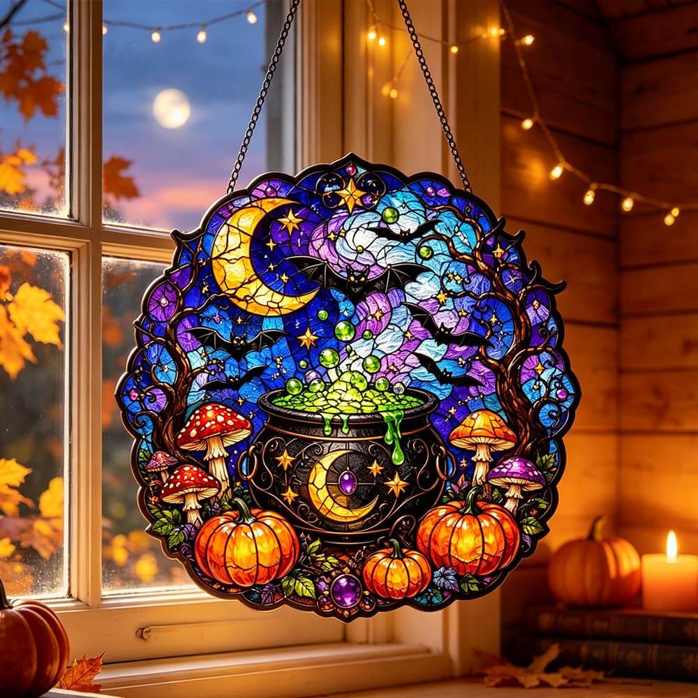 Witch Cauldron Halloween - Acrylic Suncatcher