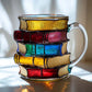 Rainbow Painted Book Mug