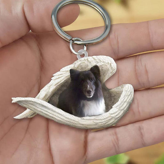 Sleeping Angel Acrylic Keychain Sheltie SA137