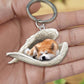 Sleeping Angel Acrylic Keychain Akita SA138