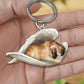 Sleeping Angel Acrylic Keychain Afghan Hound SA164