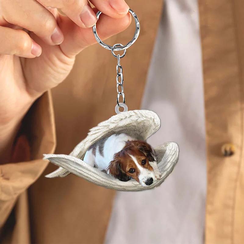 Sleeping Angel Acrylic Keychain Nederlandse Kooikerhondje SA171