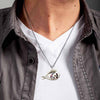 America Bulldog Sleeping Angel Stainless Steel Necklace SN135