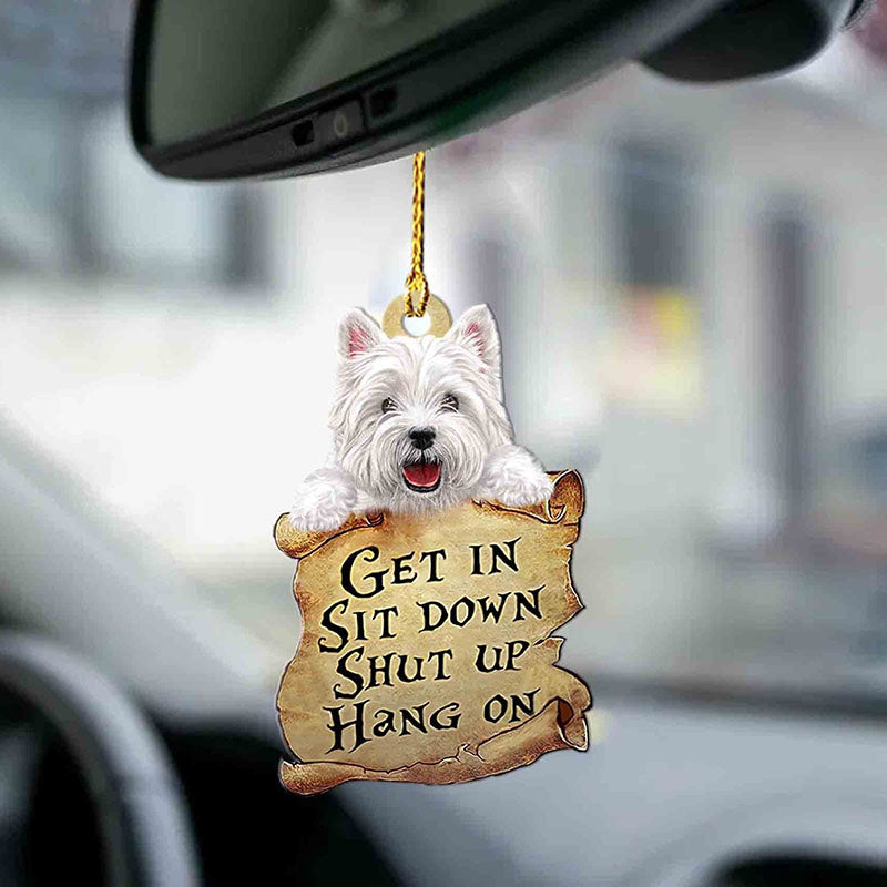 West Highland White Terrier Get In Ornament GI026