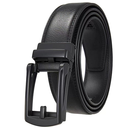 Leather Ratchet Belt With Adjustable Buckle - LR010