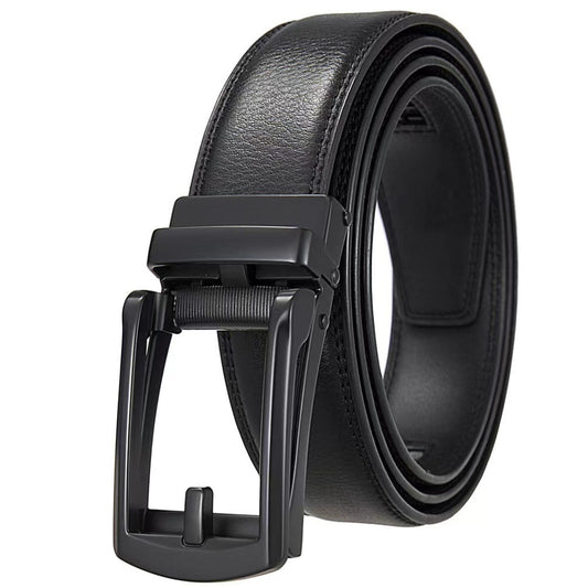 Leather Ratchet Belt With Adjustable Buckle - LR010