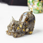 Handmade Natural Crystal Gemstone Cat with Raised Tail