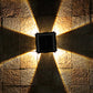 4 LED Solar Colorful Wall Lights Outdoor Light Waterproof