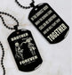 Vikings Engraved Black Dog Tag Double Sided Gift From Brother, Brother Forever