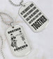 Vikings Engraved Black Dog Tag Double Sided Gift From Brother, Brother Forever