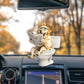 Golden Retriever - Dog Sitting On Toilet Ornament  OT018