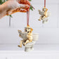 Golden Retriever - Dog Sitting On Toilet Ornament  OT018
