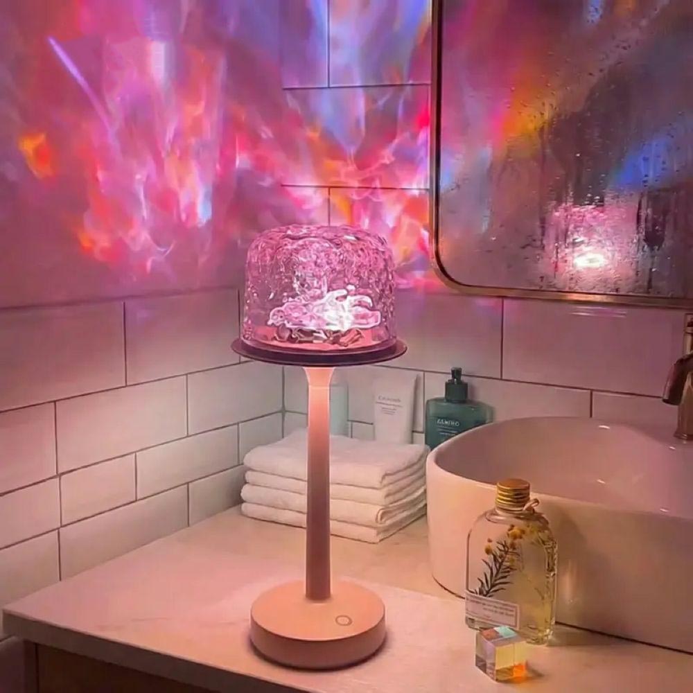 Ocean Wave 16-Color Ambient Lamp – Aurora Water Ripple Night Light