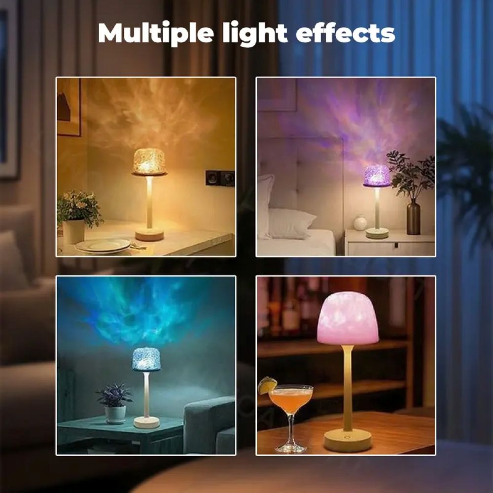 Ocean Wave 16-Color Ambient Lamp – Aurora Water Ripple Night Light