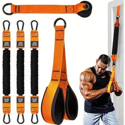 225 lbs Adjustable Resistance Band for Full-Body Strength Training (Arms, Back, Core and Shoulders)