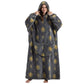 Oversized Wearable Hoodie Blanket – Gray Lion