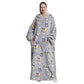 Oversized Wearable Hoodie Blanket – Gray Panda