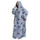Oversized Wearable Hoodie Blanket – Gray Raccoon