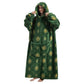 Oversized Wearable Hoodie Blanket – Green Lion