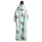 Oversized Wearable Hoodie Blanket – Green Space Sloth