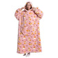 Oversized Wearable Hoodie Blanket – Pink Corgi